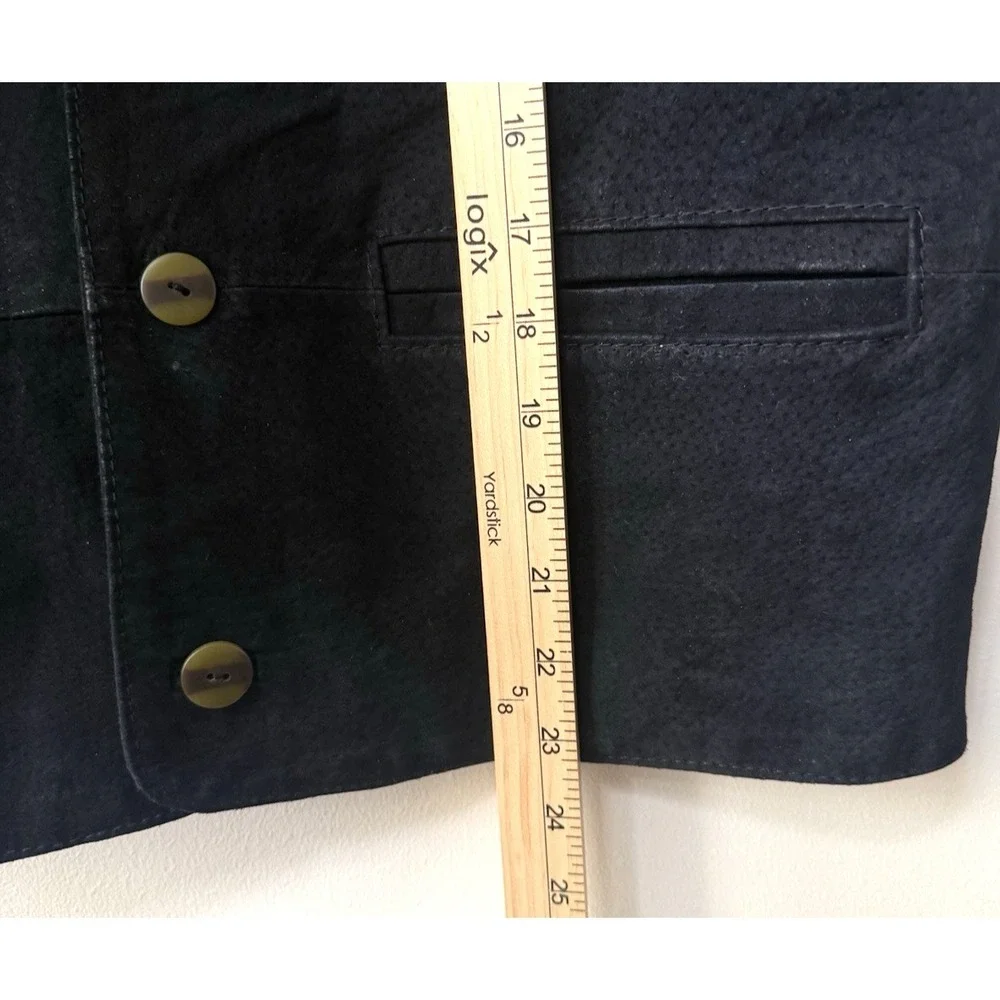 Ron Chereskin Mens Suede Leather Vest Black Size S Lined Rodeo Western‎ Cowboy
